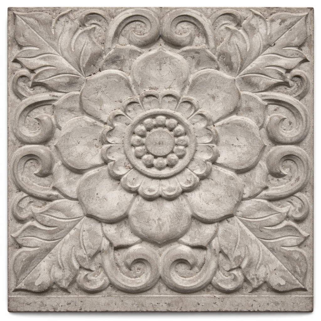 Baroque - Flor escult&oacute;rica tridimensional